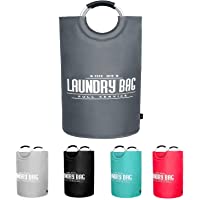 RFWIN Gran Bolsa de Lavandería Portátil- Cesta de Lavandería Travel Impermeable- Bolsa de Almacenamiento de Ropa de…